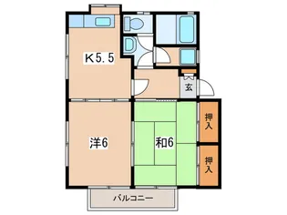 ビラマーサB棟【1階】の間取り