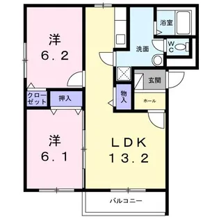 サンモール大里【1階】の間取り