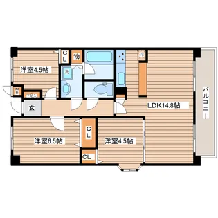 ロイヤルパレス長町南II【3階】の間取り