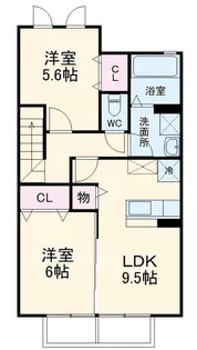 プランドール【2階】の間取り