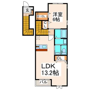 1LDKの間取り画像