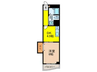 コージ敬里【4階】の間取り