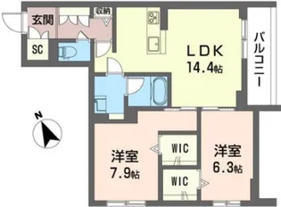ShaMaison ルミノサ・ファミリアA【1階】の間取り