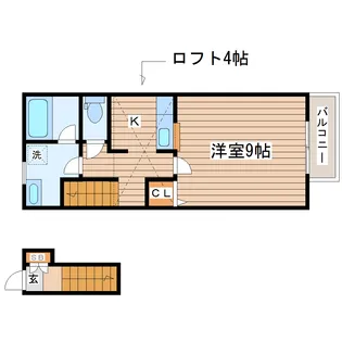 HOW‘S北仙台【2階】の間取り