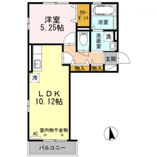 東京都八王子市下柚木【アパート】の間取り