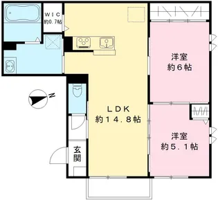 Wisteria東鶉【2階】の間取り