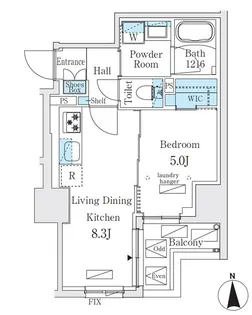ジオエント秋葉原【4階】の間取り