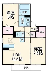 ドミール 壱番館【1階】の間取り