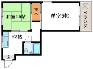 フィオ-レ桂坂【1階】の間取り