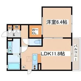 メゾン・ボアジュイール【1階】の間取り