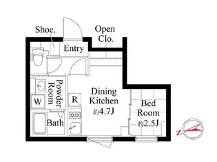 エクサム三軒茶屋IVの間取り