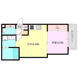 ハーモニーテラスRen相川【1階】の間取り