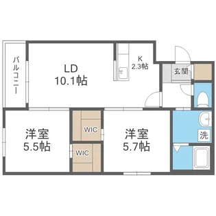 The Park 1【1階】の間取り