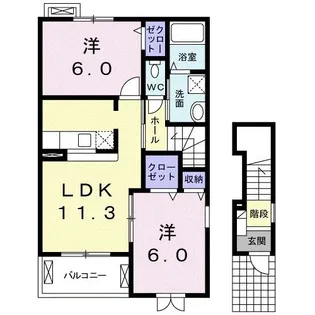 ティファレト【2階】の間取り