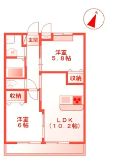 エレガンスエイト【2階】の間取り