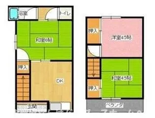 大阪府枚方市津田駅前1【一戸建】の間取り