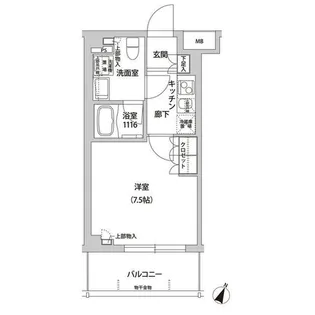 東京都品川区上大崎1【マンション】の間取り