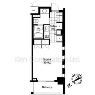 パークキューブ目黒タワー【2階】の間取り