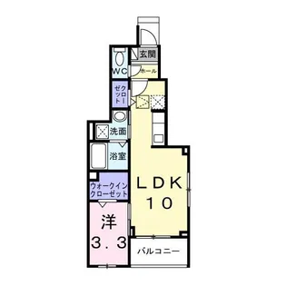埼玉県比企郡嵐山町大字菅谷【アパート】の間取り
