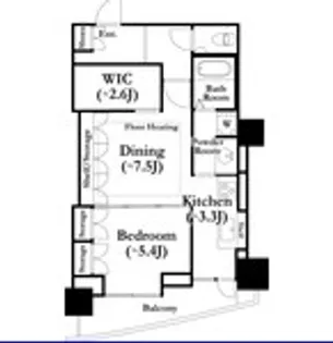 河田町ガーデン1号棟【30階】の間取り