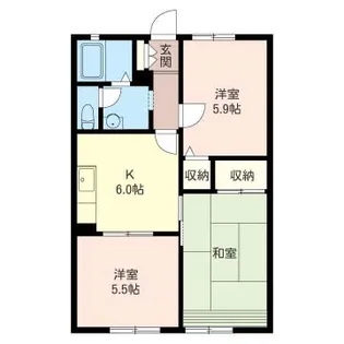 エクセル湘南F【2階】の間取り
