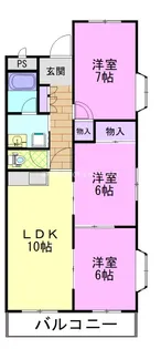 グレイス城東【3階】の間取り