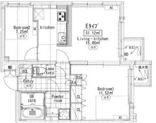 東京都世田谷区上馬3【マンション】の間取り
