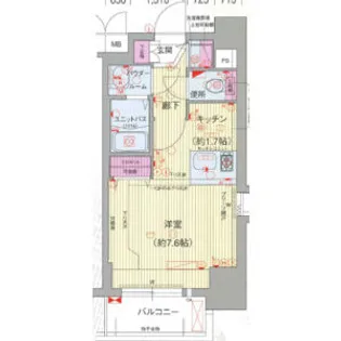 プレサンス名古屋駅前グランヴィル【13階】の間取り