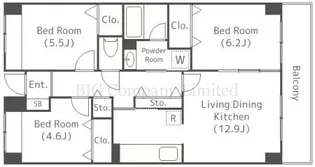 目黒本町マンション【6階】の間取り