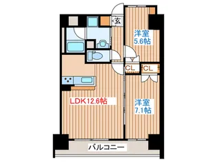 セレブアロース長町【5階】の間取り