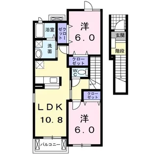 ラフィネ ドゥ【2階】の間取り
