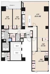 AMAX YOKOHAMA【14階】の間取り