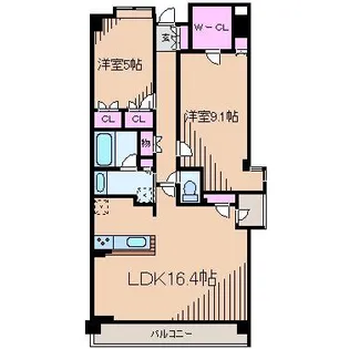 神奈川県川崎市高津区子母口【マンション】の間取り