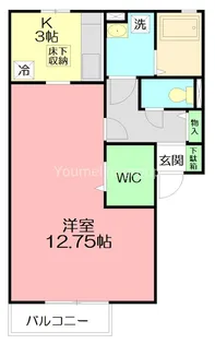 神奈川県厚木市下荻野【アパート】の間取り