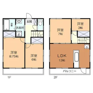 神奈川県秦野市今泉台1【一戸建】の間取り