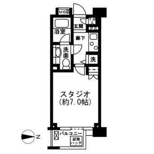 レジディア新宿イーストII【3階】の間取り
