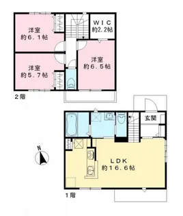 千葉県千葉市稲毛区園生町【一戸建】の間取り