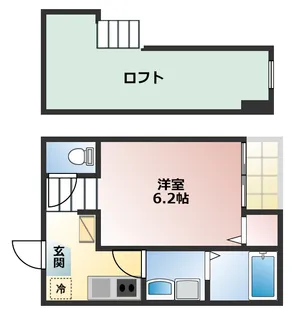 ハーモニーテラス社台【2階】の間取り