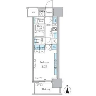 愛知県名古屋市中村区太閤通5【マンション】の間取り