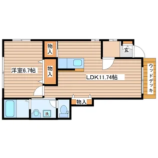 ラフィネローズ【1階】の間取り