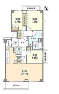 PATH世田谷下馬【2階】の間取り