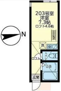 ユナイト横浜カッシーナ【2階】の間取り