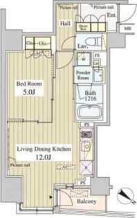セレサ日本橋堀留町【5階】の間取り