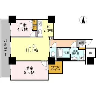 品川シーサイドビュータワー I【9階】の間取り