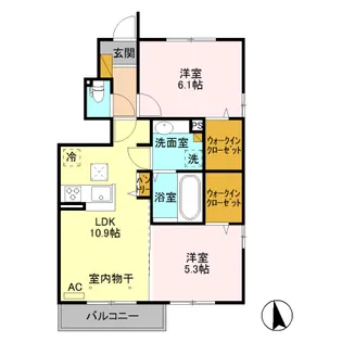 ティエードマロンB【1階】の間取り