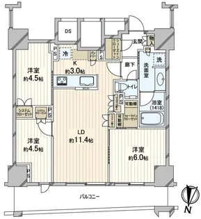 エクセレント ザ タワー【28階】の間取り