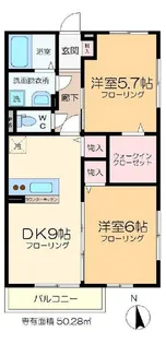 ヴェルドミールI【1階】の間取り