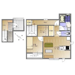 ラインハット石渕【2階】の間取り