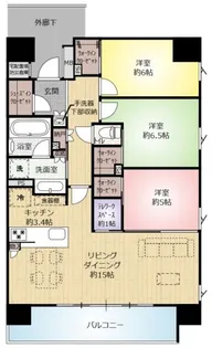 クレアホームズ宇都宮城址公園【2階】の間取り