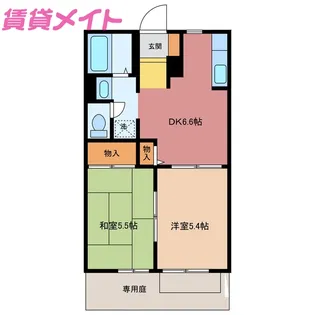 ムーンリバーサイドA棟【1階】の間取り